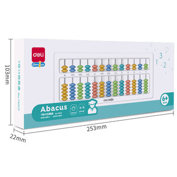 得力(deli)儿童算盘二年级下 7珠13档小学生教学算盘珠心算数学加减法教具教材同步 学生开学文具生日礼物 得力(deli)儿童算盘二年级下 7珠13档小学生教学算盘珠心算数学加减法教具教材同步 学生开学文具生日礼物