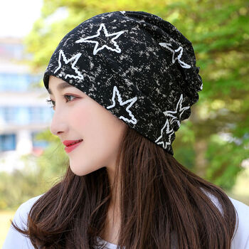 嘉绸新品女士光头夏季帽子帽子女春夏薄款透气女薄光头帽时尚堆堆帽月