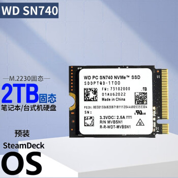 适用wd西数SN740 2TB 2230 m2 pcie4.0 NVME固态硬盘SSD预装OS系统SN740