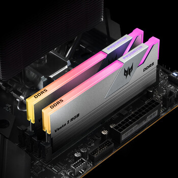 宏碁掠夺者（PREDATOR）32G(16G×2)套装 DDR5 6000频率 台式机内存条 Vesta II 炫光星舰RGB灯条(C30) 星光银 AI电脑配件