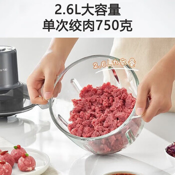 九阳（Joyoung）（Joyoung）绞肉机2.6L家用电动多功能辅食机料理机绞馅机切菜碎菜机多用途碎肉机S26-LA595