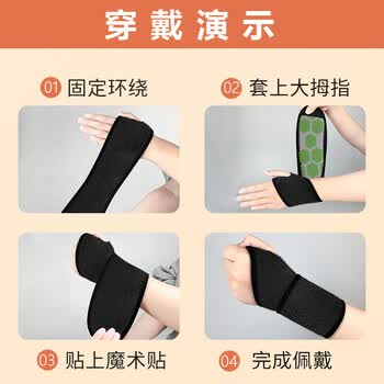 耐力克斯艾草自发热保暖护腕手腕医用男女腱鞘炎tfcc扭伤加压固定热敷护具