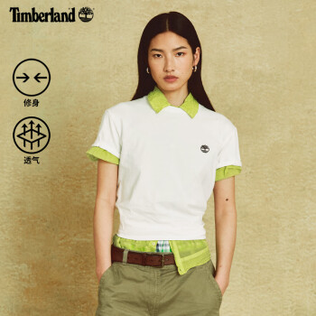 添柏岚（Timberland） 男装短袖T恤新款户外休闲圆领刺绣LOGO修身|A2EKJ A2EKJ100/白色 M