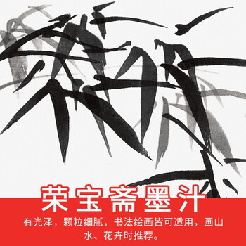 荣宝斋 墨汁 大容量大桶书法国画专用作品墨液 初学者学生文房四宝高档创作 练习墨汁2000g