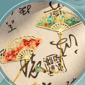 佳茉千里江山图书签高档金属书签古典中国风故宫文创纪念品中高考毕业送老师伴手礼开学季端午节