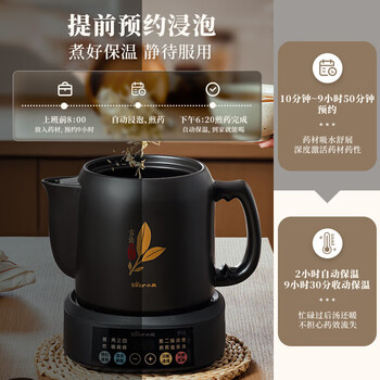 小熊（Bear）中药壶煎药壶全自动免看管电煎壶家用分体式陶瓷熬药壶4L大容量变频萃取JYH-S40D1 二煎