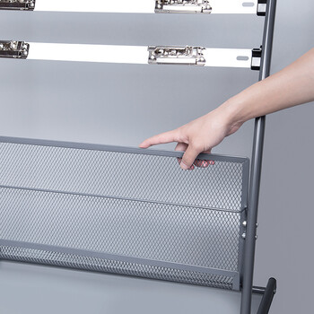 广博（GuangBo）单网格金属报刊杂志架书刊架 宣传册展示架落地资料架 办公室置物架 高0.78米 S42003