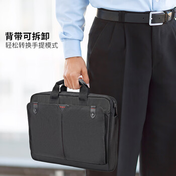 泰格斯（TARGUS）通勤单肩电脑包14英寸商务轻便公文包手提包单斜挎包 黑 514