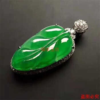 翡翠坠绿树叶天然品牌及商品- 京东
