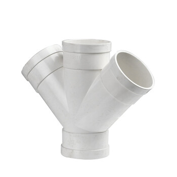 锦超越 排水用pvc斜四通国标pvc加厚管材管件pvc下水管斜四通 公称