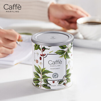 CAFFE MARYLING意大利阿拉比卡精品雨林咖啡豆意式新鲜中度烘焙罐装250g