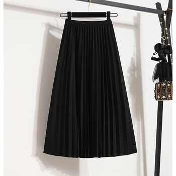 waitawait冬天穿的遮胯显瘦厚款毛呢半身裙黑色日单半身裙女秋冬季小