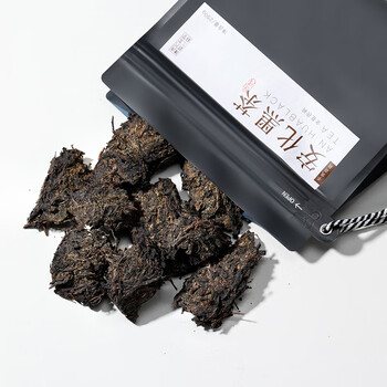 七春安化黑茶250g湖南特产金花茯砖茶叶 陈香熟散茶中秋自己喝礼物