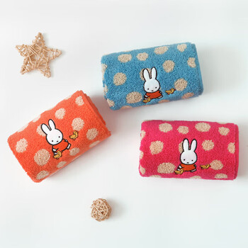 金号&米菲联名款毛巾 儿童毛巾A类纯棉毛巾洗脸面巾小毛巾3条