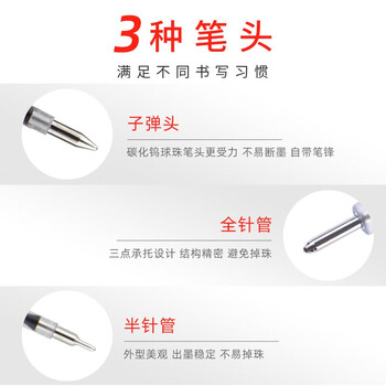 金万年红色0.5子弹头笔芯替芯中性笔水笔学生办公文具(20支装)K-5067-003 金万年红色0.5子弹头笔芯替芯中性笔水笔学生办公文具(20支装)K-5067-003