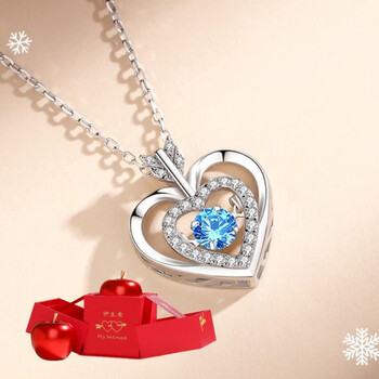 伊生爱999足银一见倾心项链520情人节浪漫创意生日礼物送老婆女友感动
