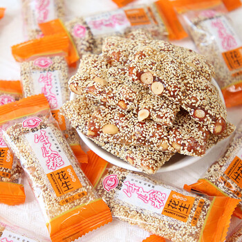 玉其花生牛皮糖牛筋糖湖南特产各地芝麻软糖小包装零食小时候小吃