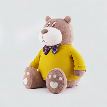 小熊汉斯超大陪伴玩偶安全感车搭子安抚公仔男友力生日节日礼物 毛衣