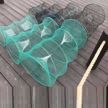 花篮鱼笼折叠捕鱼花篮竹笼渔网捕鱼乌龟鳖弹簧花蓝专捕甲鱼笼虾笼黑鱼