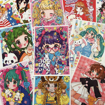 动漫漫画儿童画临摹卡 少儿美术马克笔参考范画素材 初级绘画卡片 5