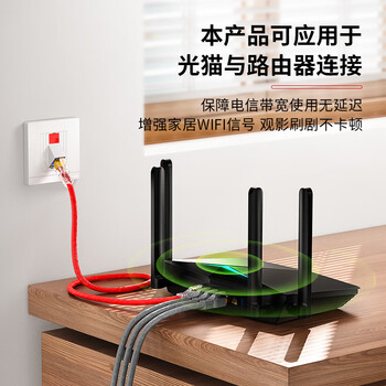 安普康（AMPCOM）超六类双屏蔽网线 CAT6A纯铜100米万兆8芯0.58mm工程家装宽带阻燃抗干扰双绞网络线缆AMC6A100RD