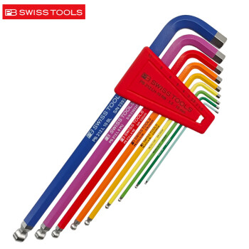 PB SWISSTOOLS瑞士 PB SWISS TOOLS 彩色套装内六角扳手 六角匙 PB 212.LH-10 RB