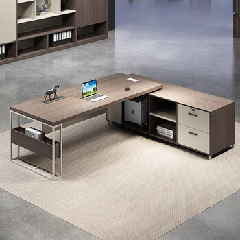 薇泰老板桌办公室简约大气主管桌经理桌大班台总裁桌办公桌椅组合 薇泰老板桌办公室简约大气主管桌经理桌大班台总裁桌办公桌椅组合