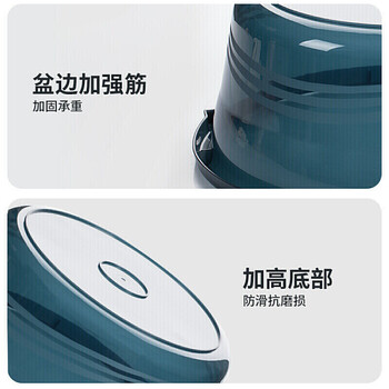 CHAHUA茶花 洗脸盆32cm2只装透明加厚洗衣盆洗脚盆塑料盆子泡脚盆水盆 CHAHUA茶花 洗脸盆32cm2只装透明加厚洗衣盆洗脚盆塑料盆子泡脚盆水盆