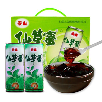 泰山仙草蜜250ml*12罐裝涼茶飲料泰山燒仙草清涼飲料整箱12罐 仙草蜜