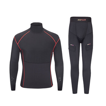 速干衣速干裤套装高领带护脖带护裆快干排汗 儿童xs码速干衣裤套装