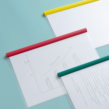 晨光（M&G）A4彩色抽杆夹多层文件夹塑料学生试卷夹15MM插页夹颜色随机ADM94521 10个装