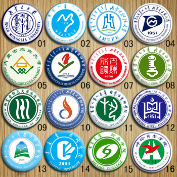 内蒙古民族财经工农业师范医科技鸿德艺术赤峰河套大学院校徽胸针 04