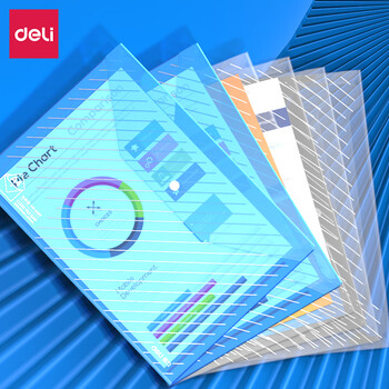 得力（deli）10只A4加厚透明文件袋 按扣资料试卷袋 防水档案袋公文袋 财务票据收纳 办公学生用品5501透明