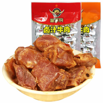 江志忠  四川特产 遛洋狗卤汁牛肉158克 休闲零食品小吃 香辣味