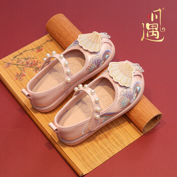 槿茗慷女童鞋子儿童汉服鞋2024新款春夏季古装中国风绣花女孩春款公主