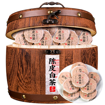 福东顺 茶叶 陈皮白茶福鼎老白茶小茶饼木桶装500g 福东顺 茶叶 陈皮白茶福鼎老白茶小茶饼木桶装500g