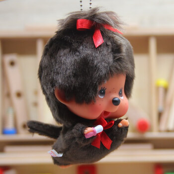 蒙奇奇挂件日本毛绒公仔车钥匙扣包包 飞行女孩-约10cm 高度8-15cm