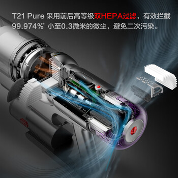 小狗无线吸尘器家用除螨手持大吸力除螨吸尘机宠物家庭适用T21 Pure 