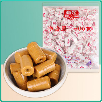 每口知足传统特浓椰子糖500g海南特产正宗水果硬糖果散装发批喜糖椰汁