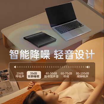 联想（Lenovo）DB95外置光驱8倍速DVD刻录机type-C USB2.0双接口移动刻录机
