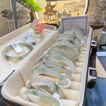 冰种飘花圆条手镯品牌及商品- 京东
