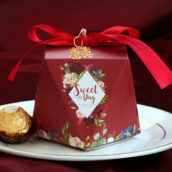 创意钻石糖盒结婚喜糖盒子礼盒婚礼喜糖包装盒婚庆用品喜糖袋中式男方