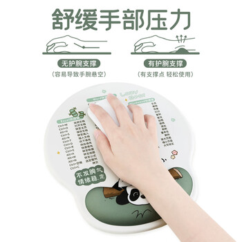 镭拓（Rantopad）TOTO 硅胶手腕托圆形护腕 办公快捷键 鼠标垫 跌倒熊青色