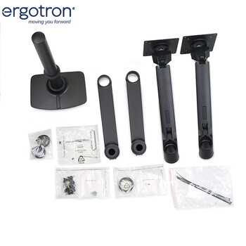 爱格升（ERGOTRON）LX显示器支架臂双屏支架桌面升降屏幕支架叠屏显示器增高架电脑桌（45-492-224）黑色