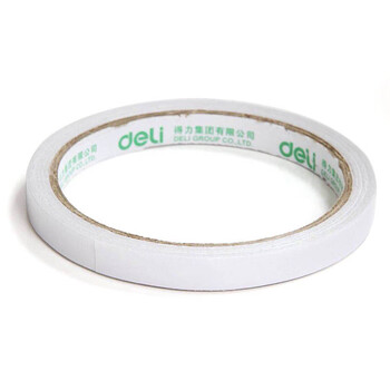 得力（deli）高粘性棉纸双面胶带 强力双面胶 办公用品 （12mm*10y）20卷  30405