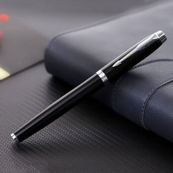 派克（PARKER）签字笔 商务办公练字礼品生日礼物 IM纯黑丽雅白夹宝珠笔