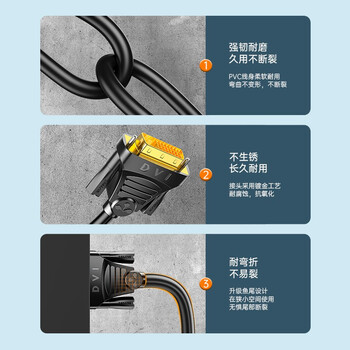 山泽 HDMI转DVI连接线 DVI转HDMI转接头高清双向互转笔记本电脑投影仪显示器视频转换线 10米 DH-8100