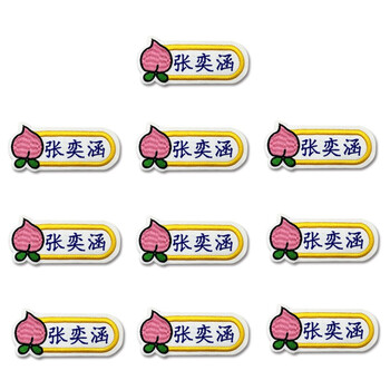 丝玛艾特入托幼儿园宝宝名字贴 儿童姓名贴布可缝可烫 水果刺绣名贴