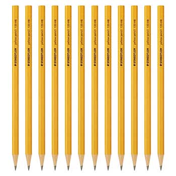 施德楼（STAEDTLER）HB铅笔 经典六角木杆小学生考试涂卡一二年级美术素描绘图笔礼物开学必备用品12支/盒133-HB