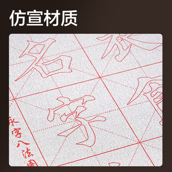 得力（deli）水写布可重复书写楷书初学者书法入门临摹 仿宣水写书法布练习纸毛笔字帖(楷体进阶)(白)(张) 礼物